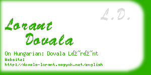 lorant dovala business card